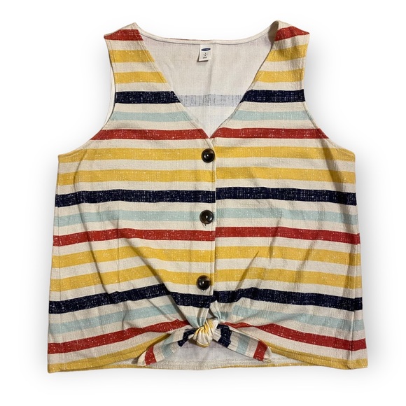 Old Navy Tops - Old Navy Multi-Coloured Striped Sleeveless Top